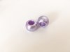 Kordelperlen violett perlmutt 1 Paar