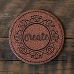 Kunstleder-Label 'create' used brown