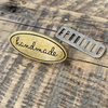 Metall-Label 'handmade' oval antik
